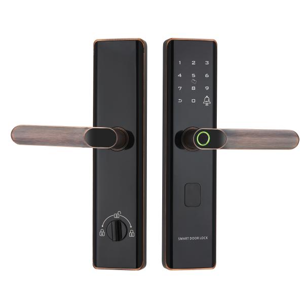 Buy cheap Euro Intelligent Door Lock Tuya Biometric Fingerprint Lock Black from wholesalers