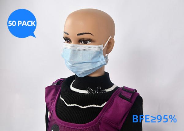 Buy cheap Soft 3 Ply Surgical Disposable Mask Non Woven Fabric Material With 90 Filter Type from wholesalers