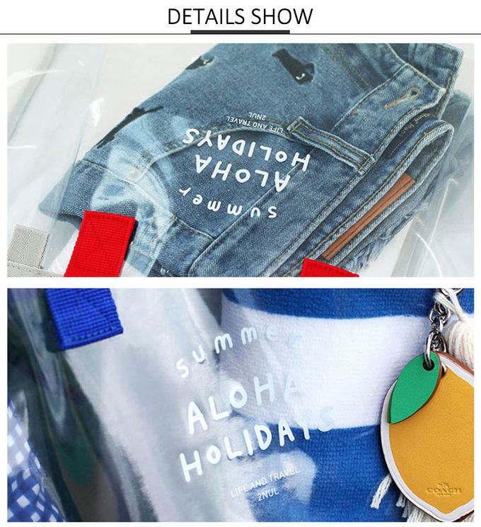 Digital Printing Stadium Ladies PVC Beach Tote Bag