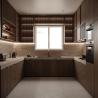 Buy cheap Modern Wooden Veneer Melamine Finished Kitchen Cupboard Island White Kitchen Cabinet For Apartment from wholesalers