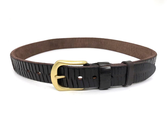 Customized Male 40mm Wide Cowhide Grain Leather Belt
