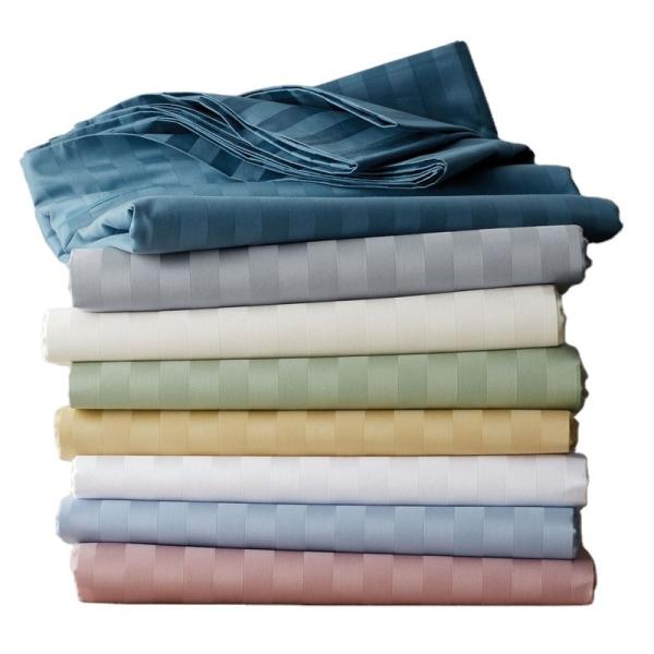 Buy cheap Thread Count 300tc 100%COTTON Stripe Satin Bedding Sheet Set for Luxury 5 Star Hotel from wholesalers