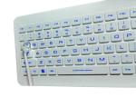 White Silicone Washable Medical Keyboard For Hospital Furniture Blue Color