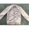 Buy cheap Menswear Zip PU Leather Coat Pink Polyester Nylon Bomber Jacket With Rib Detail TW69113 from wholesalers
