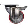 Buy cheap Europe Industrial Swivel PU Castor With Brake 500kg from wholesalers