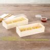 Buy cheap 18 Oz Rectangle Long Straight Wooden Containers - Containers Sold Separately, Clear Plastic Lids from wholesalers