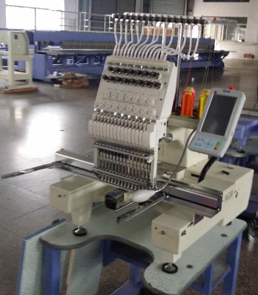 Intelligent 3D Cap Single Head Embroidery Machine , Multi Color Embroidery