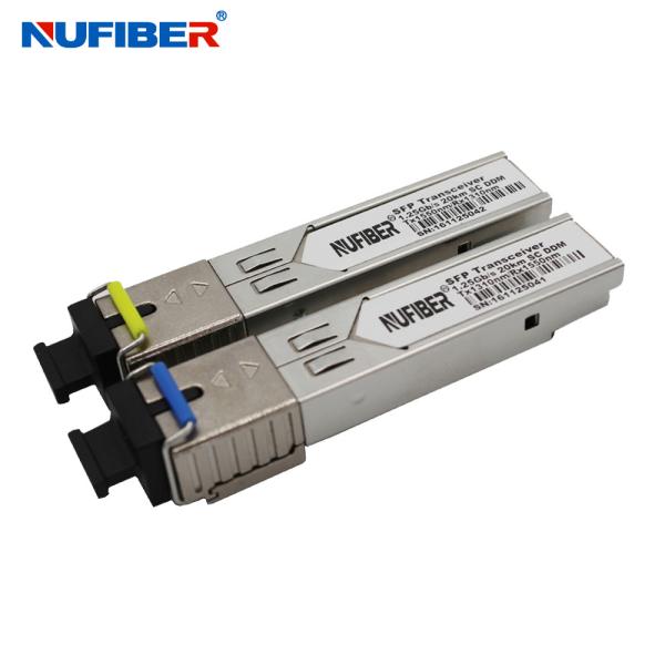 Buy cheap 1.25Gbps Bidi Simplex SFP Module Gigabit SFP Transceiver 1310nm/1550nm 20km SC DDM from wholesalers
