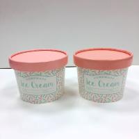 Buy cheap Printed Paper Ice Cream Cups 16 Oz Customized With Lids Food Grade Paperboard product