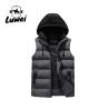 Buy cheap Men Sleeveless Bubble Hooded Padded Warm Utility Puffer Vest Men Hoodie Vest Waistcoat Mens Gilet from wholesalers