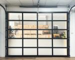 Powder Coated Overhead Aluminum Sectional Door Full View Aluminum Garage Doors