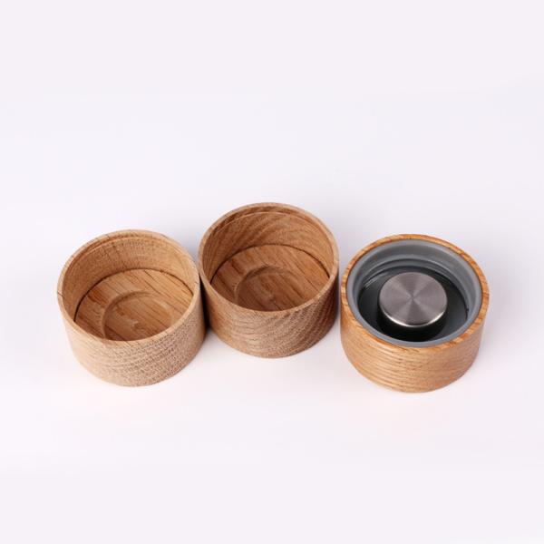 Buy cheap 48mm X 26mm Sealing Bamboo Lid Cap Bamboo Lids For Glass Cups Vacuum Cup from wholesalers