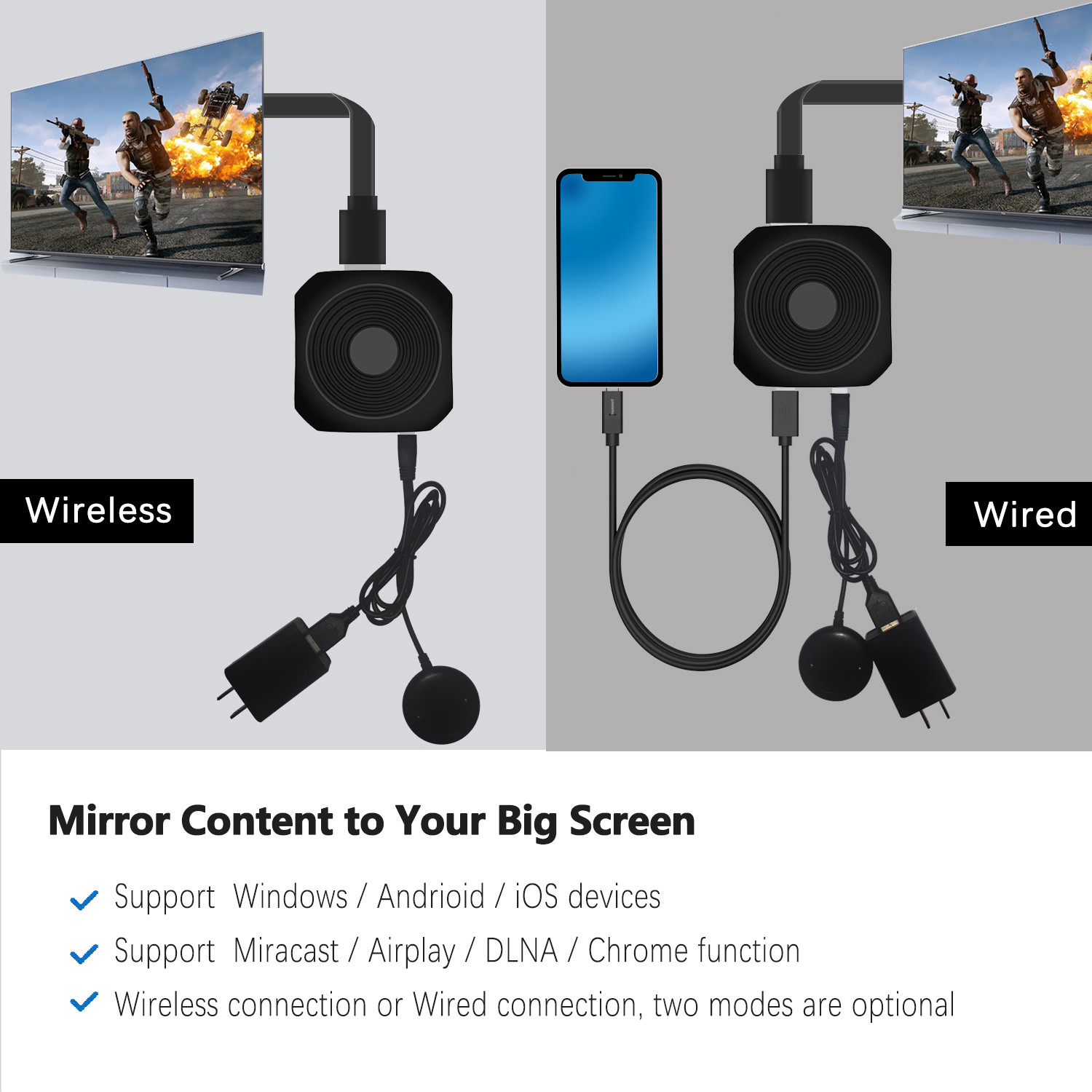 RTL8811CU WIFI Display Dongle RK3036 Mirascreen Google Chromecast