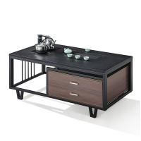 Buy cheap Modern Rectangular Black Rock Slab Top With Metal Frame Office Furniture Office product