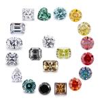 Fancy Yellow Gray Dark Grey Canary Green Red Pink Color Coloured Loose Diamonds