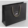 Buy cheap Black Color Printed Kraft Paper Bags High Elasticity With Nylon Rope Handle from wholesalers