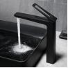 Buy cheap Brass Single Hole Single Handle Basin Mixer Tap In Matte Black from wholesalers