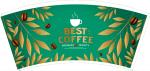 Disposable Printed PE Coated Paper Cup Fan 190gsm Virgin Wood Pulp For Tea