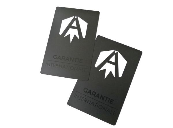 Buy cheap Matt Black Membership Card Custom Steel VIP Pass Cut Out Logo from wholesalers