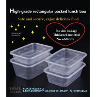 Buy cheap 500 Ml Disposable Lunch Box Rectangular Bento Transparent Plastic Tableware product