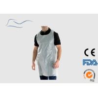 Buy cheap Breathable Disposable Polythene Aprons Blue / White Color Belt On Waist Type product