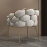 Buy cheap Metal Artist Dressing Table Chair Gold Makeup Blue Gray Velvet from wholesalers