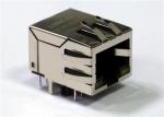 Buy cheap POE + Rj45 10/100Base-T 802.3at EMI suppression LED Tab-down R/A Connector with Magnetics from wholesalers