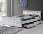 Velvet or Fabric Tufted Storage Bed with Multiple Color Options