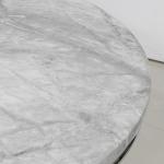 Round Marble Top Grey SS Steel Furniture Dining Table