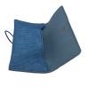 Buy cheap Blue Luxury Belt Hot Stamping Glasses Case Soft Leather Simple Custom Logo from wholesalers