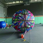 giant 3 m size orange sky dancer light dome globos aerost tico advertising
