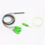 factory supply gpon 1x8 steel tube type 0.9mm 1m with SC/APC connectors fiber