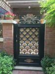 European Style Cast Iron Gates Single Entry Spray Paint For Architectural