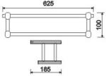 Nicke SN003-04 Bathroom Towel Shelves With Double Towel Bars SUS304 Brushed
