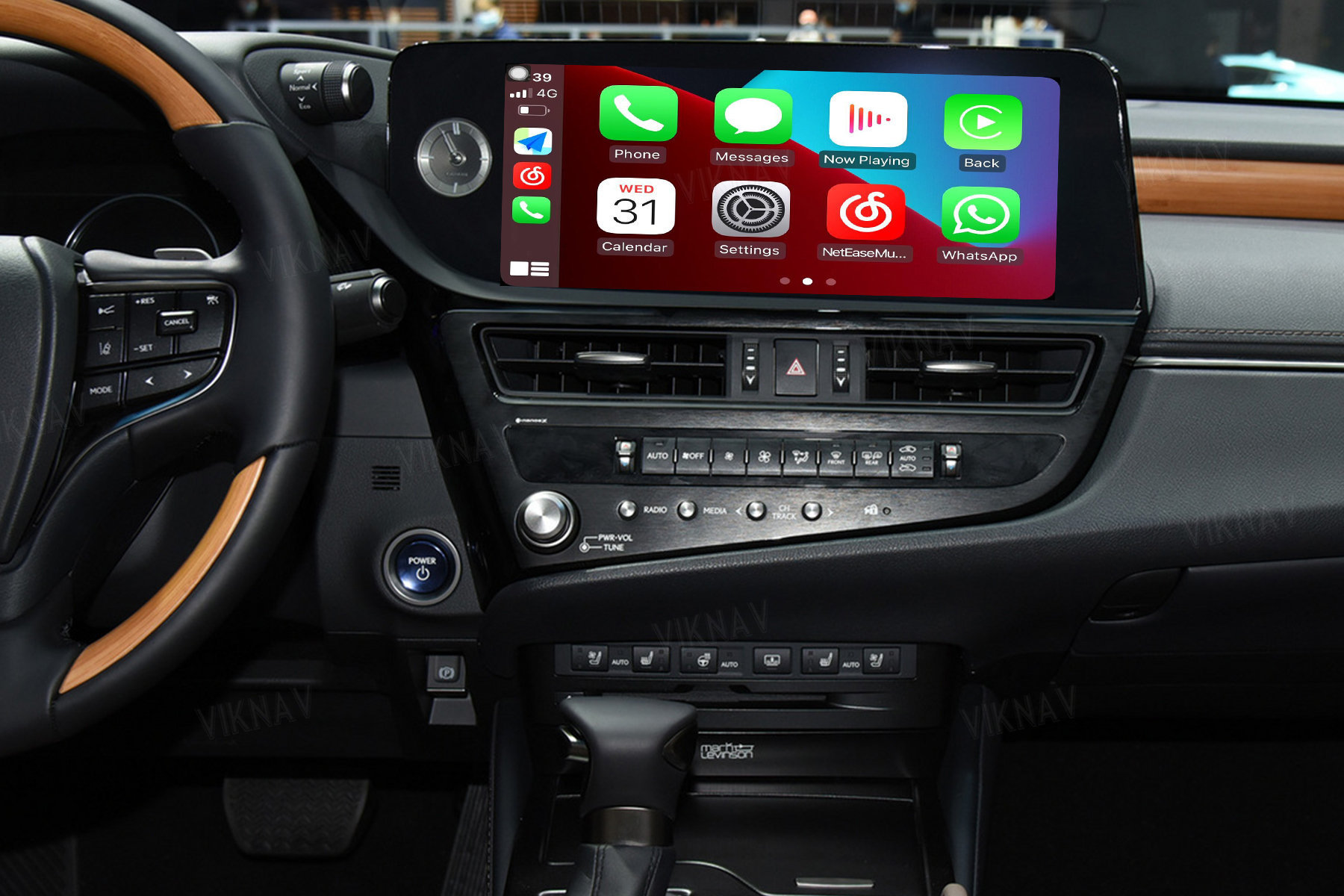 Viknav Fit For Original Car 12.3 Inch Screen Linux System For Lexus ES 2021 2022 Wireless Apple CarPlay Android Auto