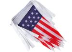 Advertising American Flag Pennant Outdoor And Indoor Use Vinyl Triangular Shape