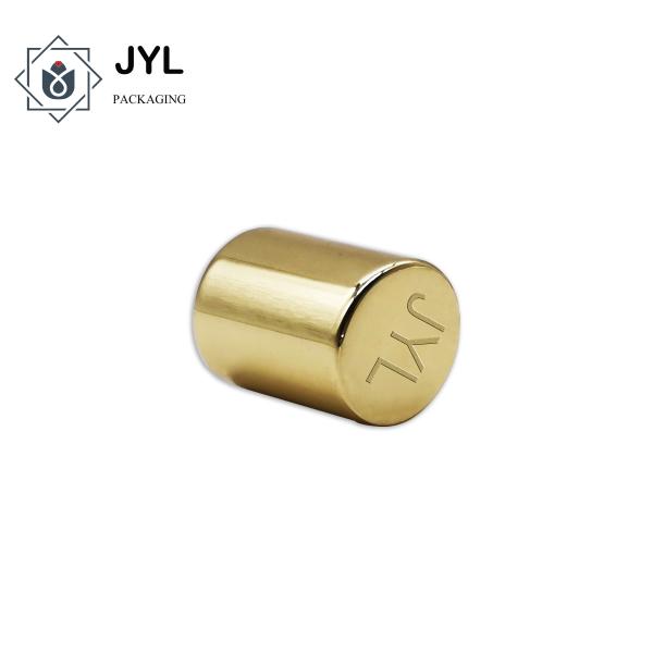 Buy cheap Cylindrical Zamac Perfume Bottle Lids With Personalized Text Or Logo For Niche Brands from wholesalers