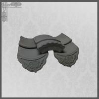 Buy cheap Asian Pavilion Unglazed Chinese Clay Roof Tiles Grey Mold Matt Temple Flat product