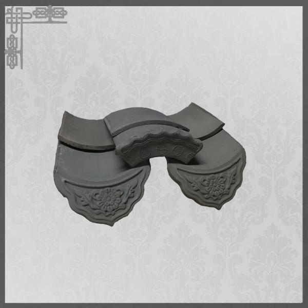 Buy cheap Asian Pavilion Unglazed Chinese Clay Roof Tiles Grey Mold Matt Temple Flat from wholesalers