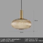 Modern Pendant Lights Gray Glass Led Nordic Restaurant Hanging Lighting(WH-GP-42