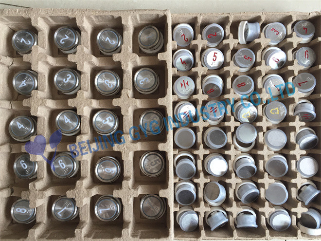 STAINLESS STEEL LIFT UP AND DOWN BUTTONS DC12V/24V ROUND 34MM