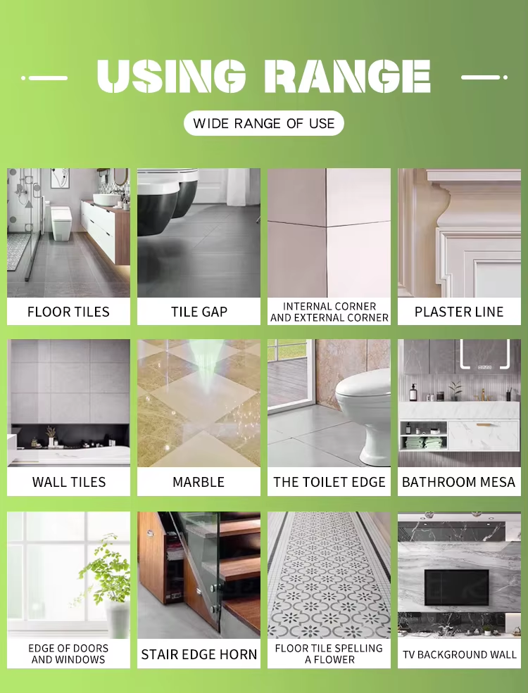 Silver Floor Tile Glue Home Decoration Anti Mildew Mold Resistant