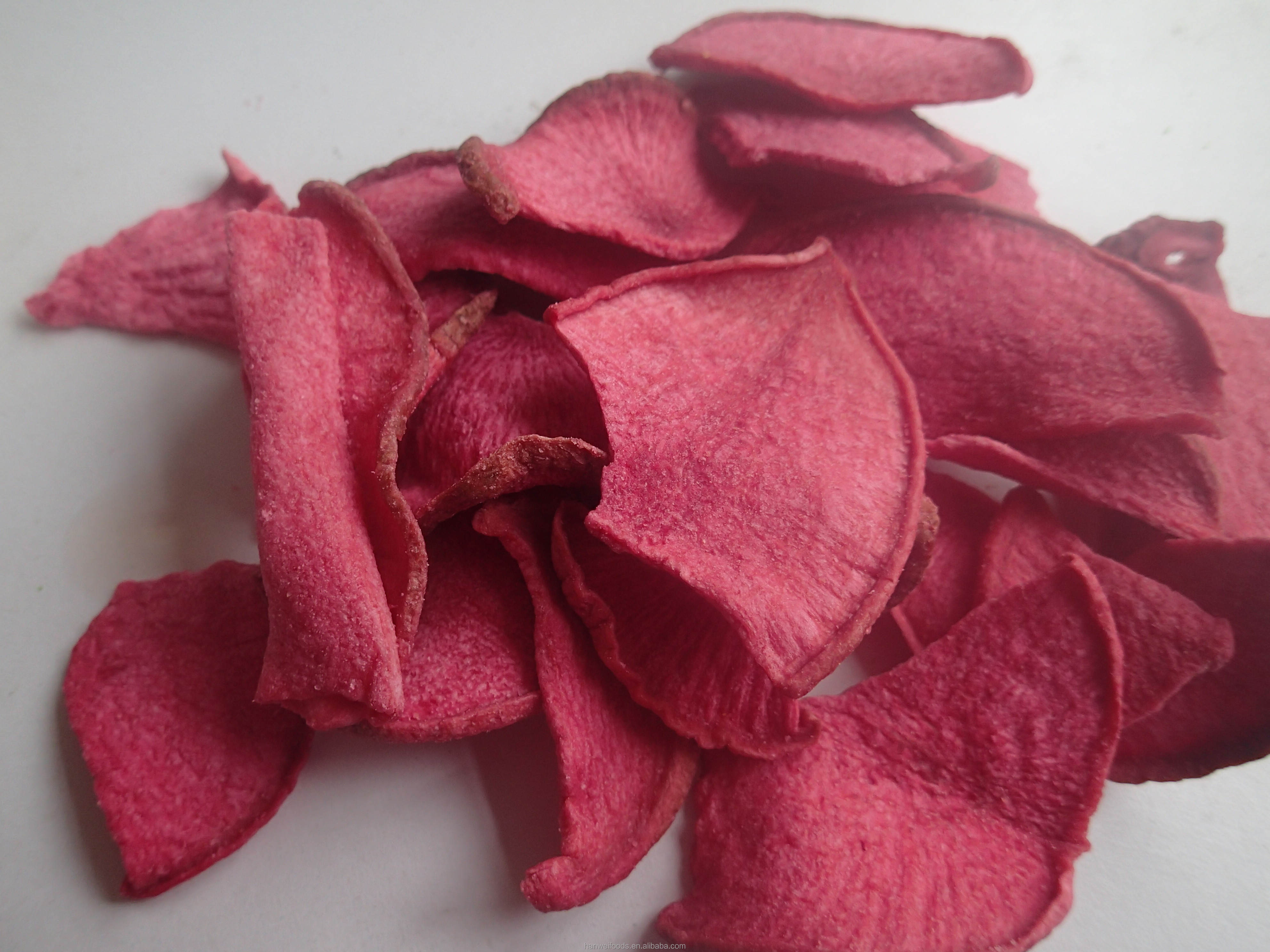 VF Lyophilization Vegetables roasted sliced carrots Red Radish Chips Snacks