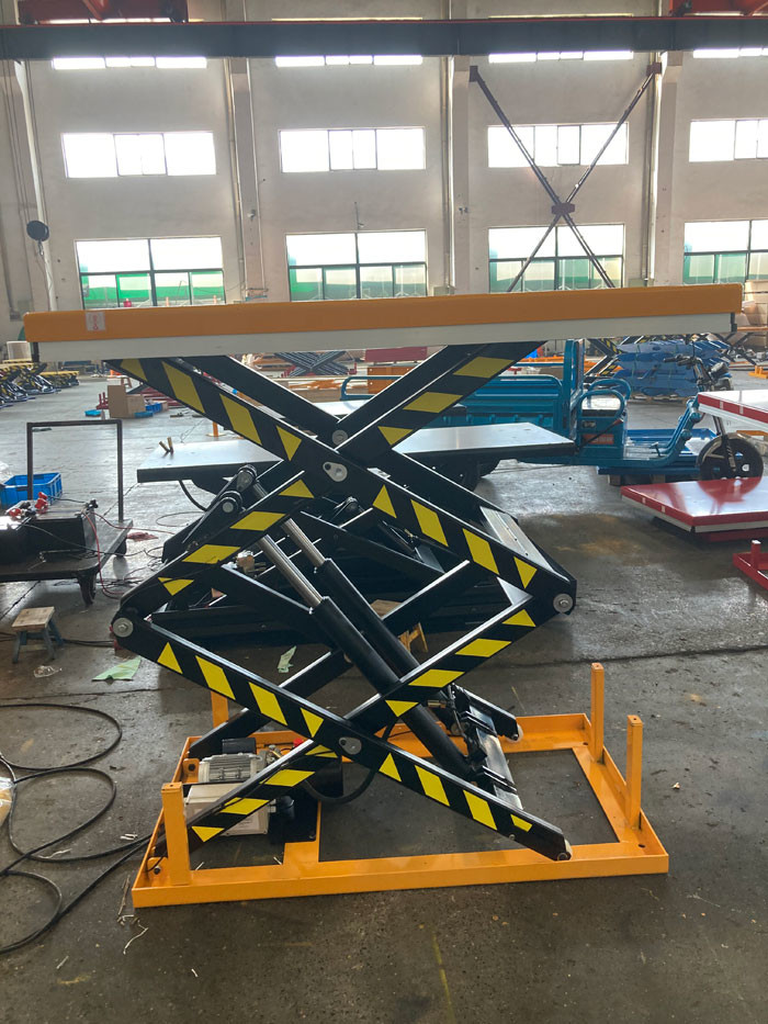 HD1000 Stationary Lift Table Hydraulic Scissor Lift For Material Handling