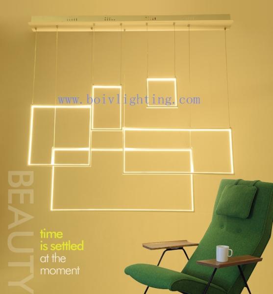 Buy cheap Modern LED Pendant Lamp Square Acrylic Chandelier for Party 160*50*1350MM from wholesalers