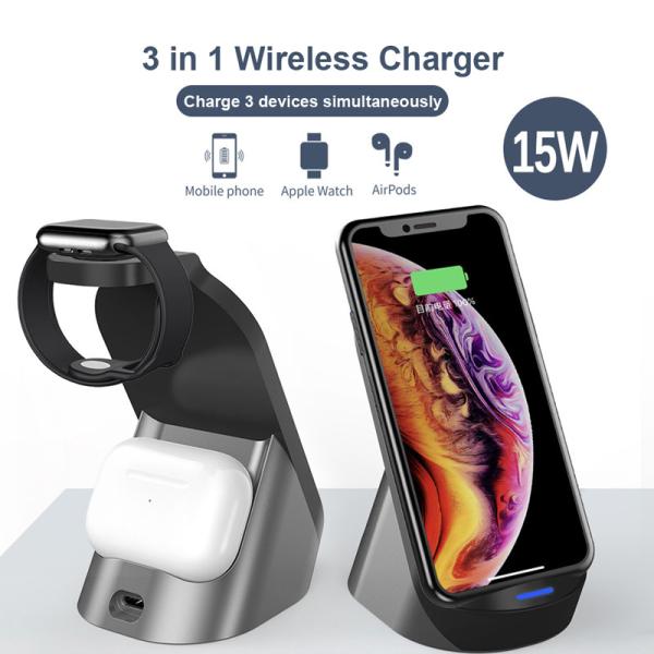 Buy cheap Distance 10mm 3 In 1 Charging Station 15W Wireless Charging Station from wholesalers