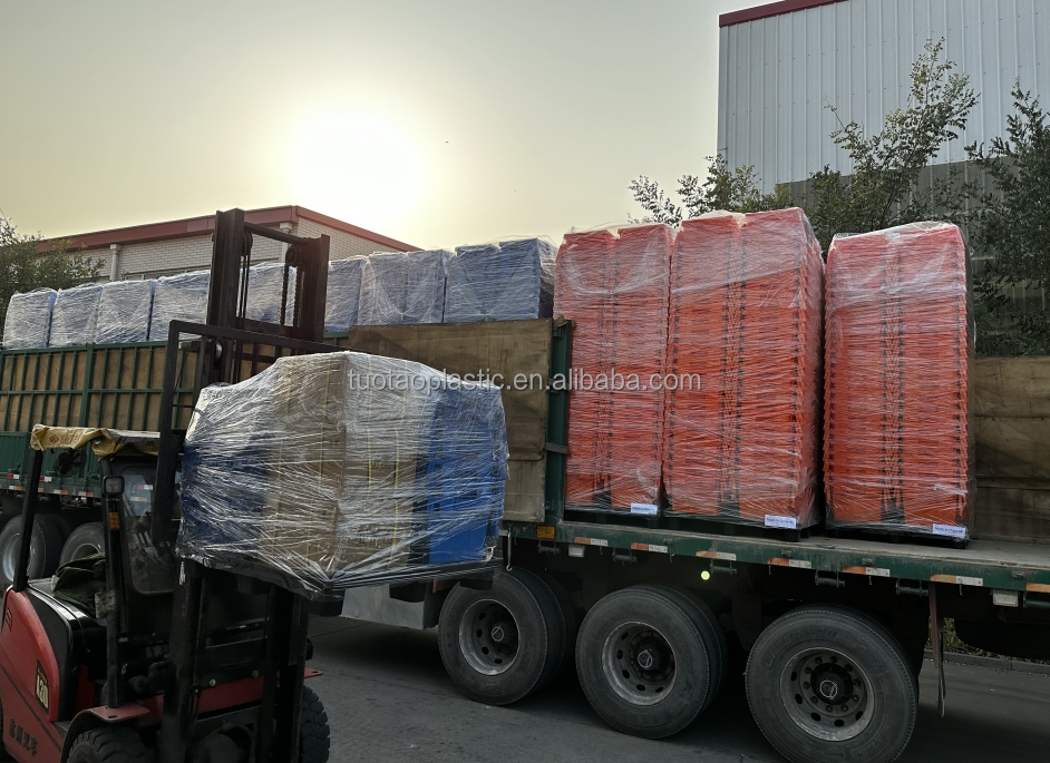 600x400x260mm Heavy Plastic Stackable Turnover Crate with Lid Custom Logo Printing