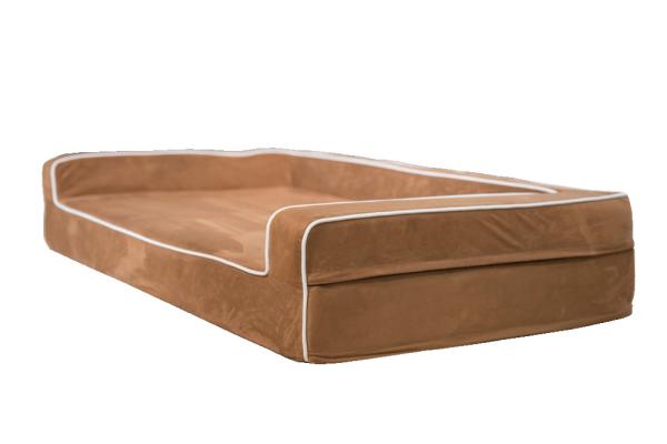 Buy cheap Waterproof Memory Foam Orthopedic Dog Bed , 3 Sided Bolster Memory Foam Dog Crate Bed from wholesalers