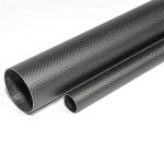 Round / Oval 100% 3K Carbon Fiber Tube Roll Wrapped Glossy Twill Surface