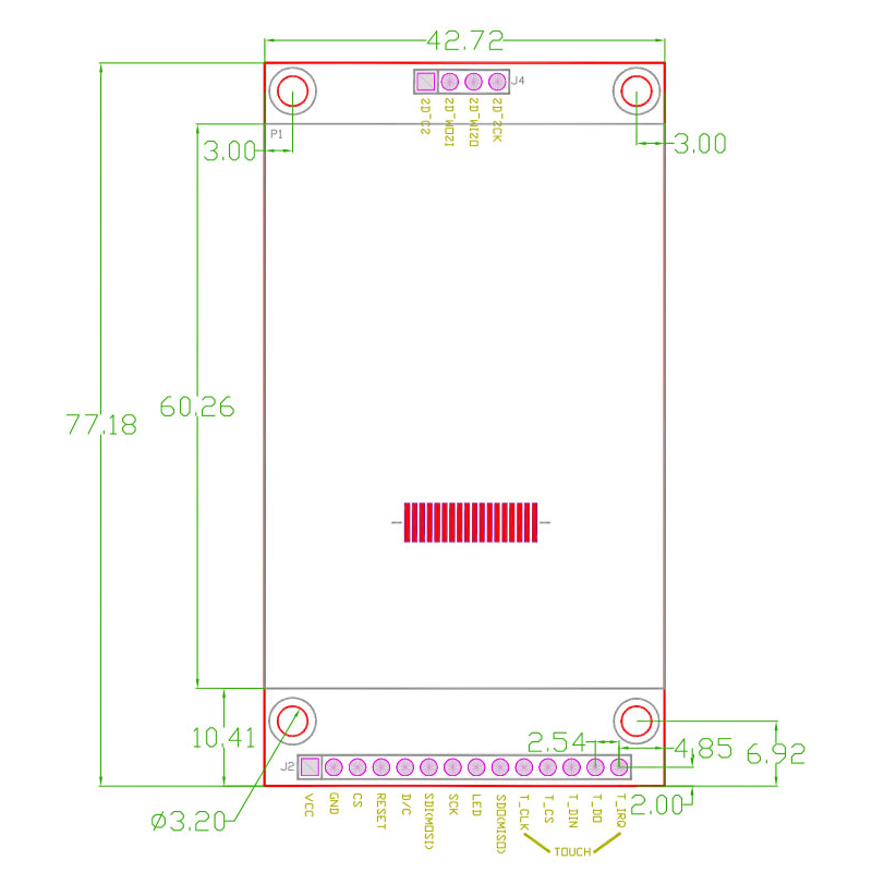 Resistive Touch SPI Tft Lcd Module Display ILI9341 2.4 Inch Tft Lcd Display 240x320